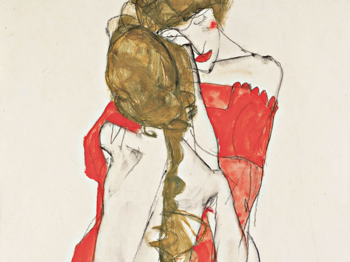 Reproduktsioon Ema ja Tütar (Egon Schiele), 30x40 cm hind ja info | Seinapildid | kaup24.ee