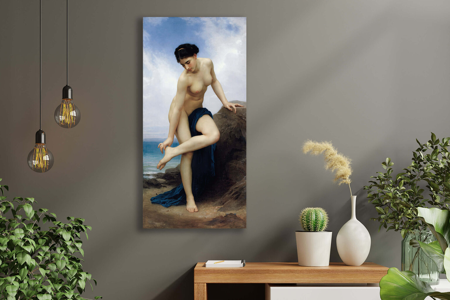 Reproduktsioon Pärast vanni (William Bouguereau), 80x40 cm hind ja info | Seinapildid | kaup24.ee