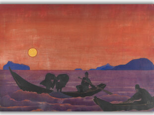 Reproduktsioon Ja me jätkame kalapüüki (Nikolai Roerich), 100x70 cm hind ja info | Seinapildid | kaup24.ee