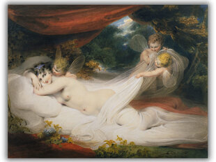 Reproduktsioon Nymph and Cupids (Richard Westall), 100x80 cm hind ja info | Seinapildid | kaup24.ee