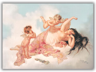 Reproduktsioon sensuaalne alasti portree, armastuse ärkamine (1894), 100x70 cm hind ja info | Seinapildid | kaup24.ee