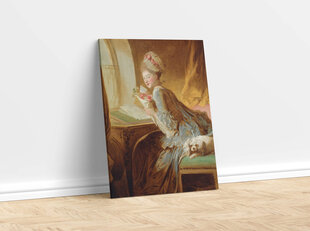 Reproduktsioon Armastuskiri (Jean-Honore Fragonard), 100x80 cm hind ja info | Seinapildid | kaup24.ee