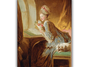 Reproduktsioon Armastuskiri (Jean-Honore Fragonard), 80x65 cm hind ja info | Seinapildid | kaup24.ee