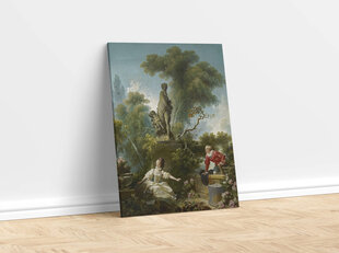 Reproduktsioon Armastuse areng; Kohtumine (Jean-Honore Fragonard), 80x65 cm hind ja info | Seinapildid | kaup24.ee