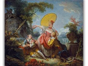 Reproduktsioon Muusikavõistlus (Jean-Honore Fragonard), 100x80 cm hind ja info | Seinapildid | kaup24.ee