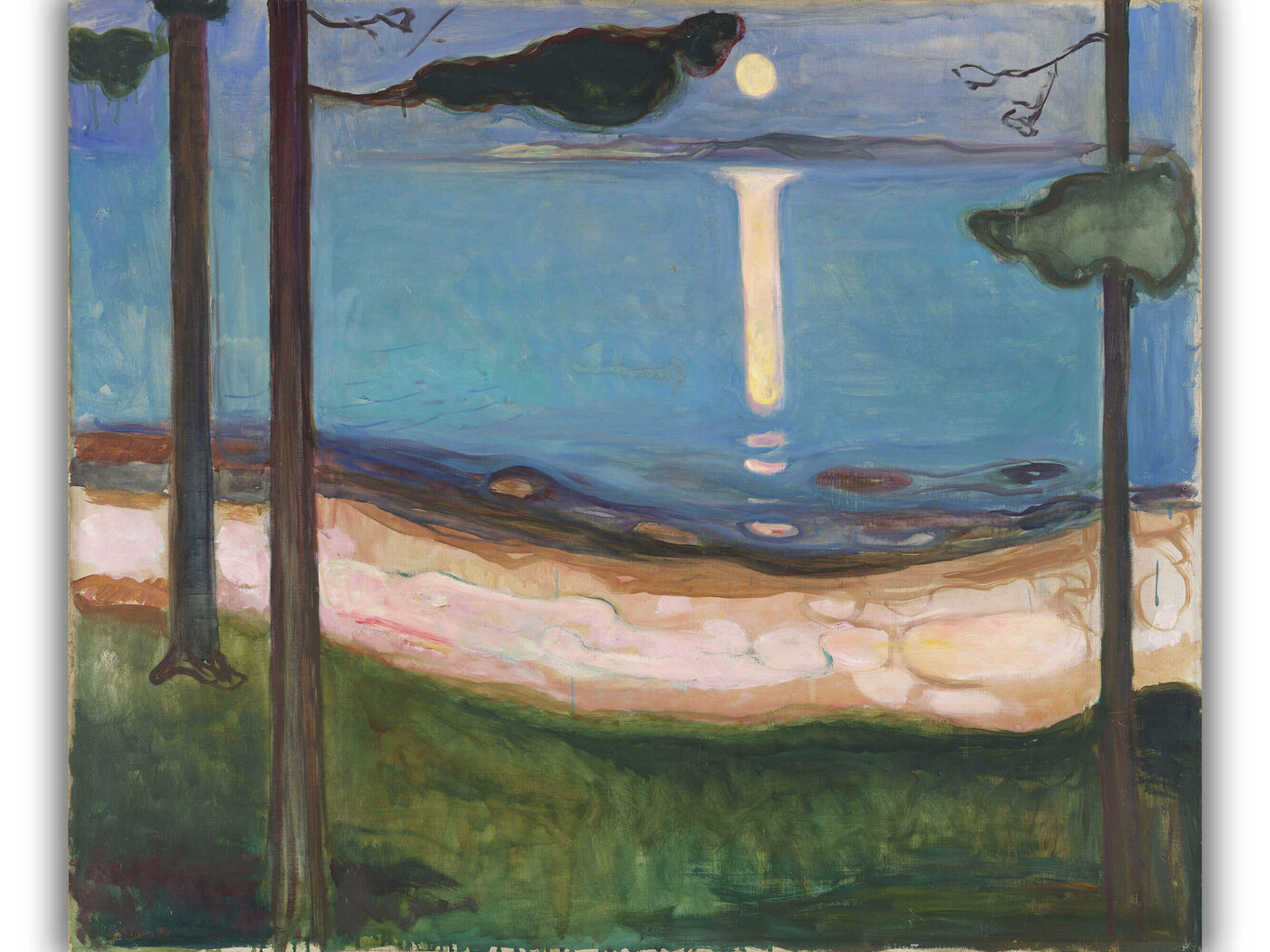 Reproduktsioon Kuuvalgus (Edvard Munch), 40x35 cm цена и информация | Seinapildid | kaup24.ee