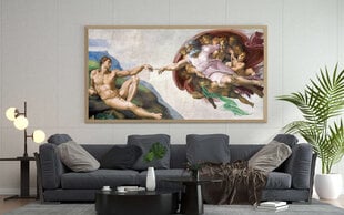 Reproduktsioon Aadama loomine (Michelangelo Buonarroti), 100x50 cm hind ja info | Seinapildid | kaup24.ee