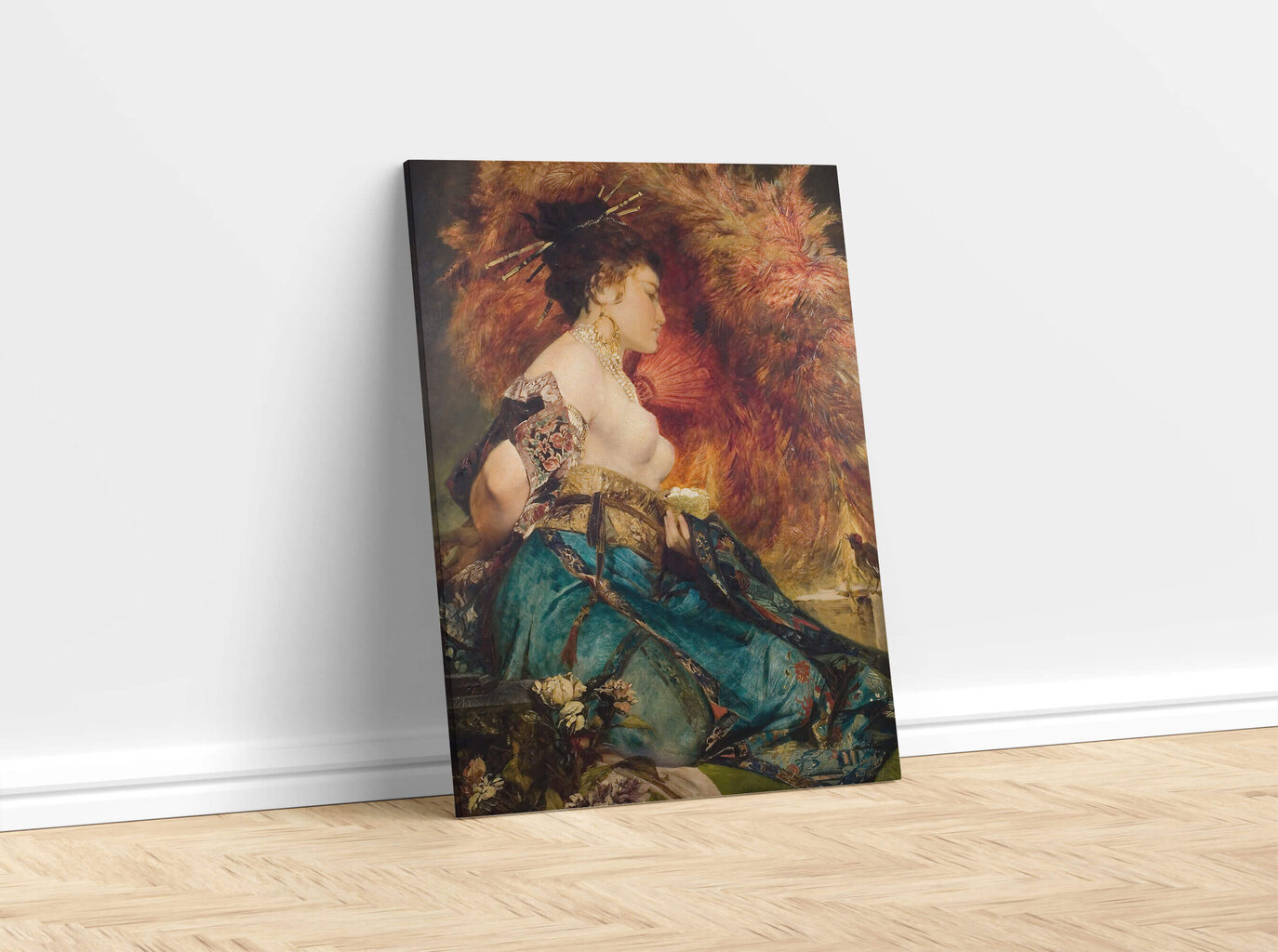 Reproduktsioon Jaapani tüdruk (Hans Makart), 60x80 cm цена и информация | Seinapildid | kaup24.ee