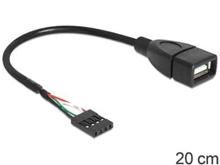 Delock 83291, USB-A/USB pink, 20 см цена и информация | Кабели и провода | kaup24.ee