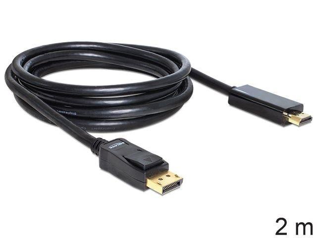 Delock - Kaabel DISPLAYPORT M->HDMI M 2M GOLD цена и информация | USB jagajad, adapterid | kaup24.ee