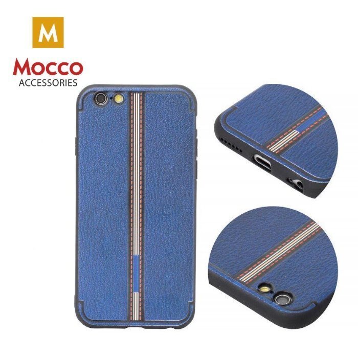 Kaitseümbris Mocco Trendy Grid And Stripes Silicone Back Case Apple iPhone 7 Plus / 8 Plus Blue (Pattern 3) hind ja info | Telefoni kaaned, ümbrised | kaup24.ee