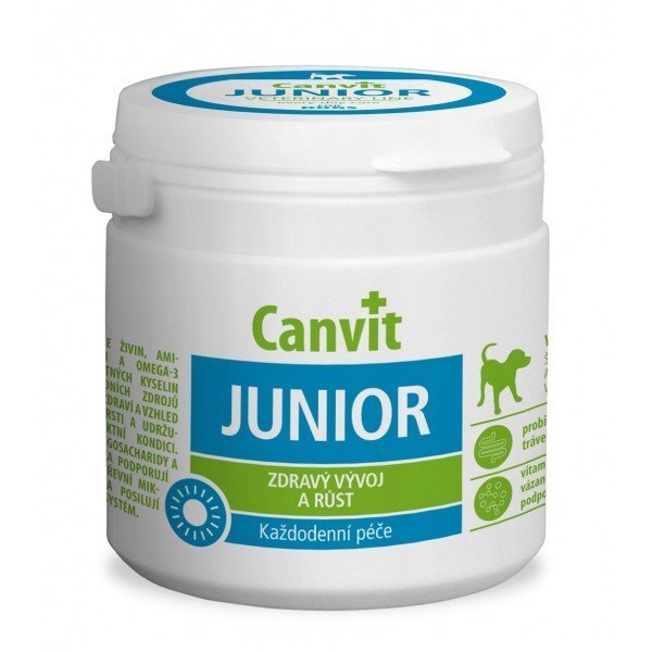 Vitamiinid koertele Canvit Junior, N 100, 100 g hind ja info | Toidulisandid ja parasiitide vastased tooted | kaup24.ee