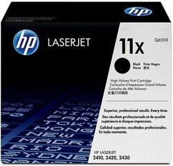 HP 11X (Q6511X) printerikassett EOL, must hind ja info | Laserprinteri toonerid | kaup24.ee