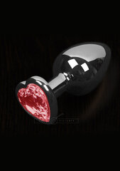 Пробка Dolce Piccante Jewellery (серебро/красное сердце) маленькая цена и информация | Анальные игрушки | kaup24.ee