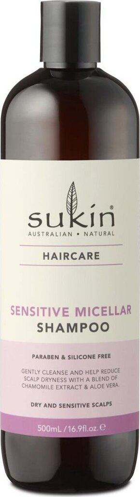 Šampoon Sukin Sensitive Micellar Shampoo, 500 ml hind ja info | Šampoonid | kaup24.ee