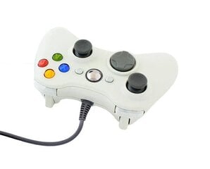 Vibratsiooniga mängupult Xbox 360, valge juhtmega цена и информация | Игровые приставки | kaup24.ee