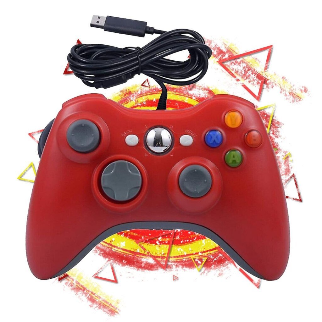 Xbox 360 kontroller juhtmega, punane hind ja info | Mängukonsoolid | kaup24.ee