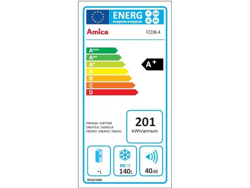 Amica FZ 206.4 hind ja info | Sügavkülmikud ja külmakirstud | kaup24.ee