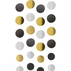 Подвесные украшения, черное золото-серебро (4 шт.) цена и информация | Гудки для вечеринки Clown Face (4шт.) | kaup24.ee