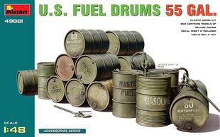Liimitav mudel MiniArt 49001 U.S. Fuel Drums 55 Gal. 1/48 hind ja info | Liimitavad mudelid | kaup24.ee