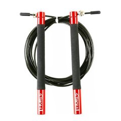 Скакалка HMS SK54, черно - красная цена и информация | Скакалка Tunturi Pro Adjustable Speed Rope | kaup24.ee