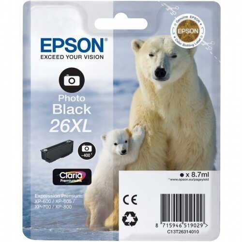 Epson 26XL Ink Cartridge, Black hind ja info | Laserprinteri toonerid | kaup24.ee