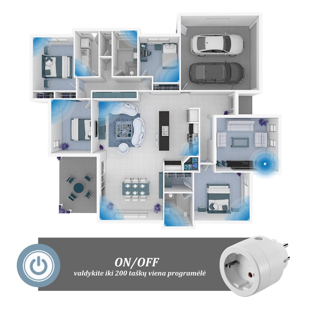 Pistikupesade komplekt Electraline 48505 Wi-Fi Kit hind ja info | Lülitid ja pistikupesad | kaup24.ee