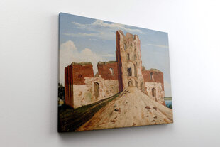 Trakai lossi varemete reproduktsioon (1854) (Vincenta Dmochowski), 80x65 cm цена и информация | Картины, живопись | kaup24.ee