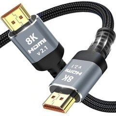 HDMI - кабель HDMI Izoxis HDMI 2.1 8K 60 Гц 4K 120 Гц, 2 м  цена и информация | Кабели и провода | kaup24.ee