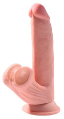 Имитатор пениса KingCock 3D, с качающимися яичками, розовый цена и информация | Фаллоимитаторы | kaup24.ee