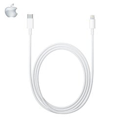 Kaabel Apple MK0X2ZM/A, USB-C - Lightning, 1 m, valge hind ja info | Mobiiltelefonide kaablid | kaup24.ee