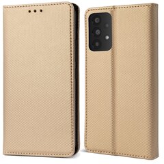 Moozy Klapiga Ümbris Samsung Galaxy A33 5G, Kuldne - Magnetilise Klapiga Ümbris Koos Kaardi- ja Telefonihoidjaga цена и информация | Чехлы для телефонов | kaup24.ee