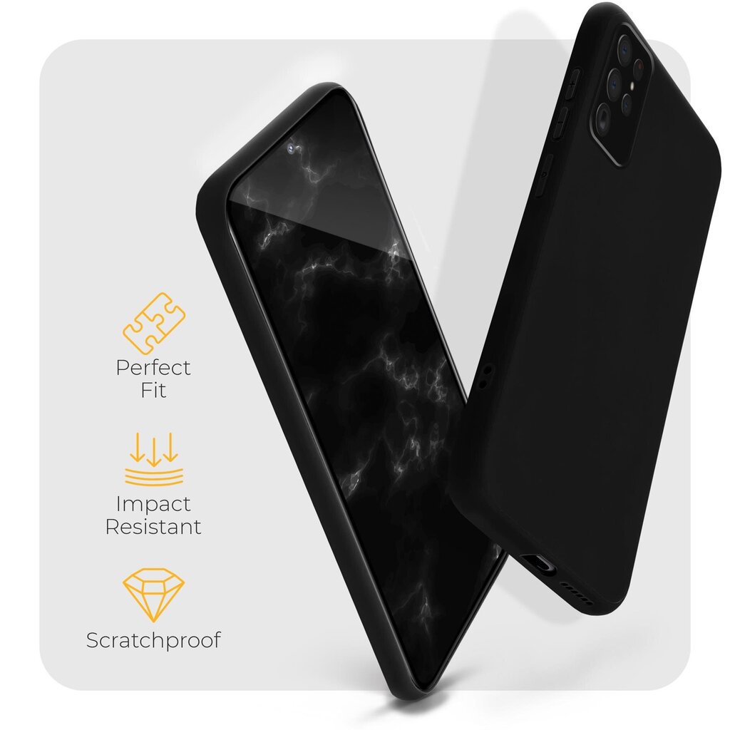 Moozy Minimalist Kerge Silikoonist Ümbris Samsung Galaxy S22 Ultra 5G, Must – Matt Õhuke Pehme TPU Ümbris hind ja info | Telefoni kaaned, ümbrised | kaup24.ee