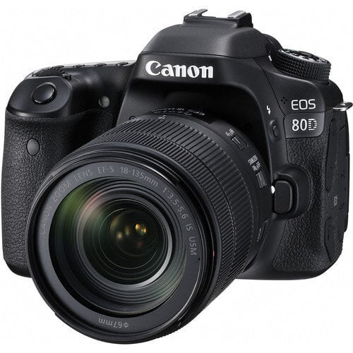 Canon EOS 80D + EF-S 18-135 mm IS USM komplekt, must hind ja info | Fotoaparaadid | kaup24.ee