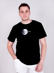 Мужская футболка YoClub PM-028 Moon, чёрная цена и информация | Meeste T-särgid | kaup24.ee