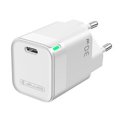 Умная адаптивная быстрая зарядка Jellico C43 Mini PD 30W QC 3.0 1x USB-C (5-20V), белая цена и информация | Зарядные устройства для телефонов | kaup24.ee