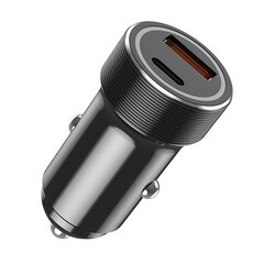 Jellico F3 38W kompaktne auto DC 12-24V PD 20W USB-C / USB 18W QC 3.0 3A kiirlaadija must цена и информация | Зарядные устройства для телефонов | kaup24.ee