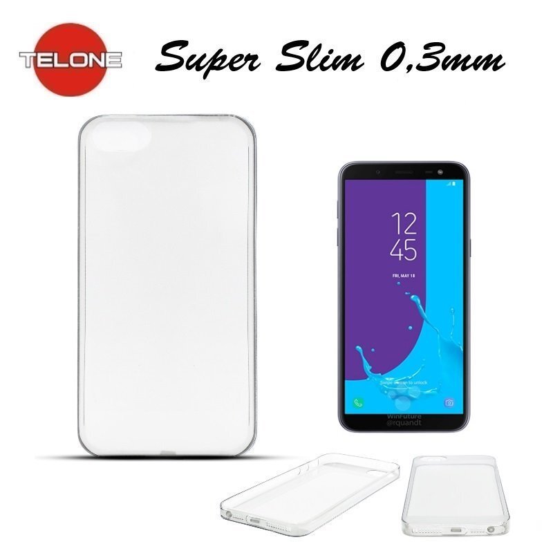 Telone Ultra Slim 0.3mm Back Case Samsung J600F Galaxy J6 (2018) Läbipaistev hind ja info | Telefoni kaaned, ümbrised | kaup24.ee