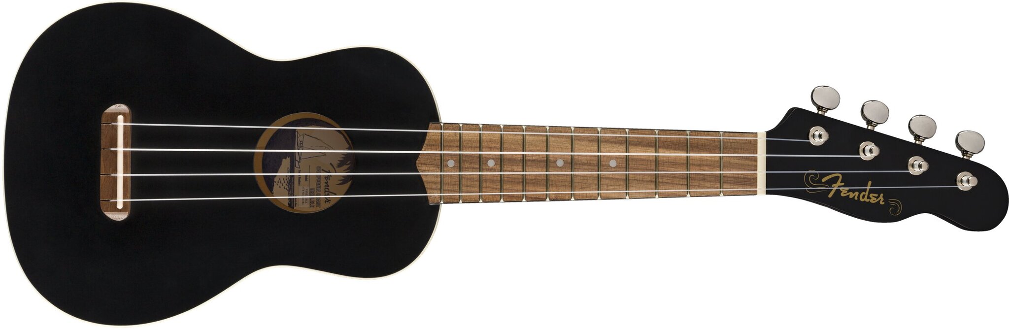 Sopran ukulele Fender Venice BLK WN цена и информация | Kitarrid | kaup24.ee