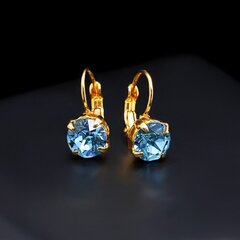 Серьги "Великолепие (Aquamarine Blue)" с кристаллами Swarovski™ цена и информация | Серьги | kaup24.ee