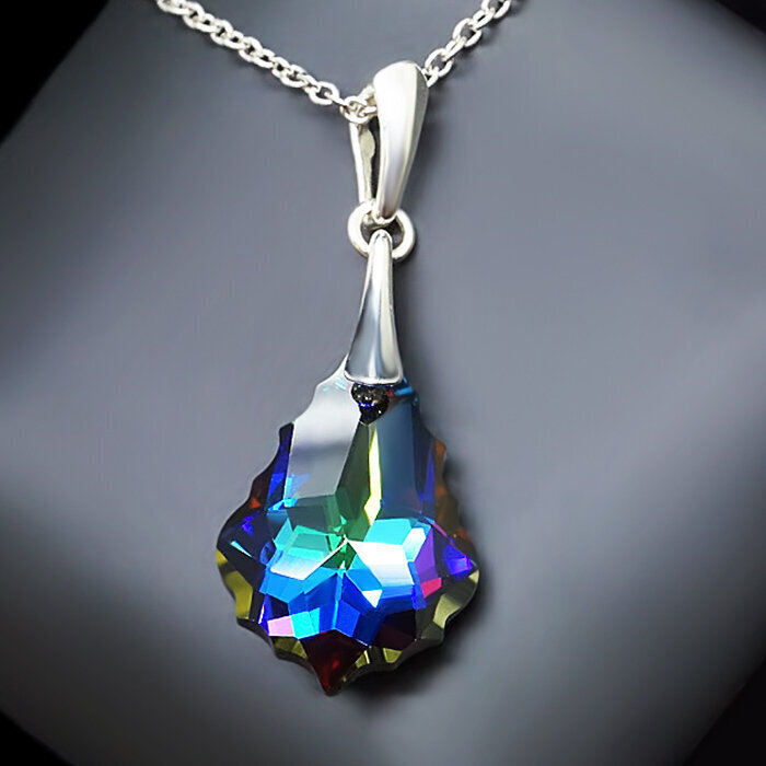 Naiste kaelakee DiamondSky Baroque IV Meridian Blue Swarovski kristallidega hind ja info | Kaelakeed | kaup24.ee