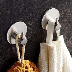 Набор настенных крючков, серебряный, T27 цена и информация | Аксессуары для ванной комнаты | kaup24.ee