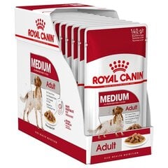 Royal Canin Medium Adult märgtoit koertele, 10x140g hind ja info | Konservid koertele | kaup24.ee