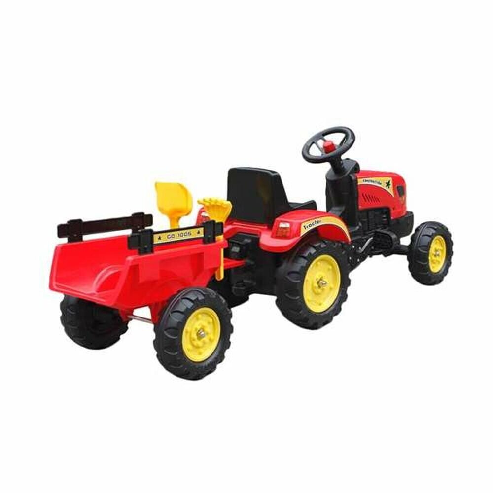 Traktor pedaalidega GK0093, punane hind ja info | Poiste mänguasjad | kaup24.ee