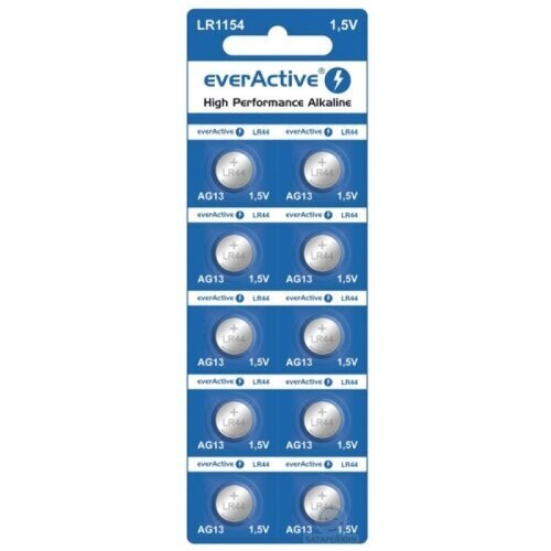 Patareid everActive LR1154, LR44, AG13, 10 tk. цена и информация | Patareid | kaup24.ee