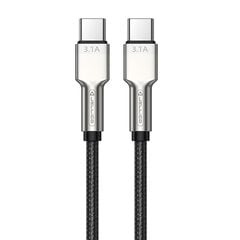 Jellico B8 nailonist põimitud tsingisulamist pistik USB-C-USB-C andmeside ja PD kiire 66 W laadija kaabel, 1 m, must цена и информация | Кабели и провода | kaup24.ee