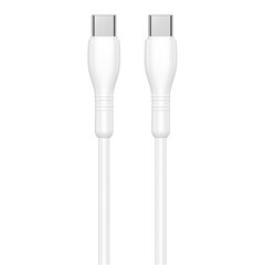 Jellico B9 andmeside ja kiire PD 66 W laadijakaabel, tugev ja paindlik universaalne USB-C kuni USB-C, 1 m valge hind ja info | Kaablid ja juhtmed | kaup24.ee