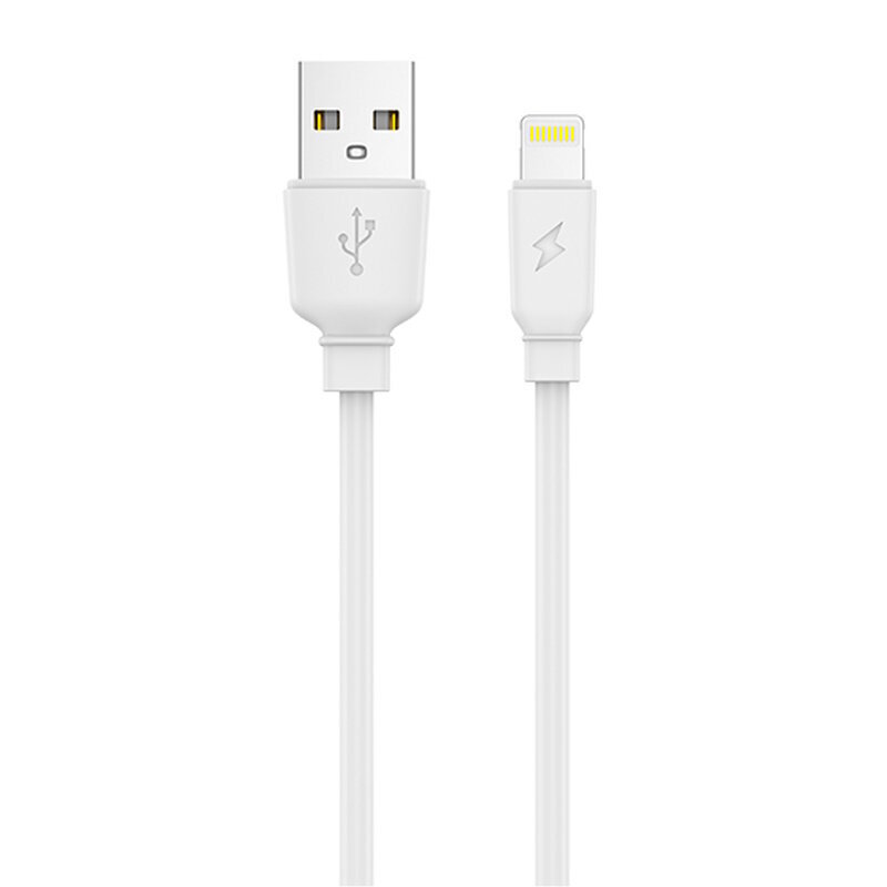 Jellico B15 vastupidav-pehme iPhone ja iPad Lightning-USB-andmeside ja kiire 3,1A laadijakaabel, 1 m, valge цена и информация | Kaablid ja juhtmed | kaup24.ee