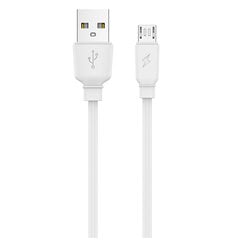 Jellico B15 vastupidav-pehme universaalne mikro-USB-USB-andmeside ja kiire 3,1A laadimiskaabel, 1 m, valge hind ja info | Hoco Kodumasinad, kodutehnika | kaup24.ee