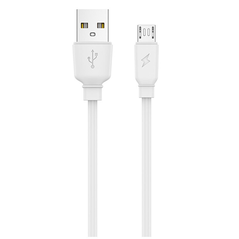 Jellico B15 vastupidav-pehme universaalne mikro-USB-USB-andmeside ja kiire 3,1A laadimiskaabel, 1 m, valge hind ja info | Kaablid ja juhtmed | kaup24.ee